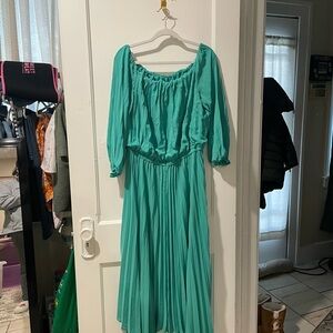 INC Teal Long Sleeve Dress